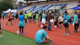 Beykoz’da sporseverler yağmur altında koştu